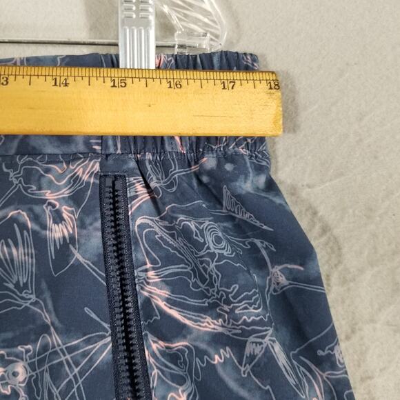 Columbia PFG Shorts Mens Large Blue Fish Print Performance Quick Dry Swim Trunks - Picture 8 of 16